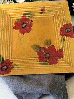 Fleur de Paradis Square Poppy Platter